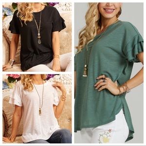 Suzanne Betro Ruffle Sleeve Tunics
